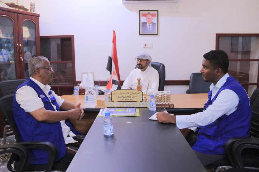 فلهوم يلتقي فريق التقييم وآلية مسح النازحين وتعزيز الاستجابة الإنسانية بشبام