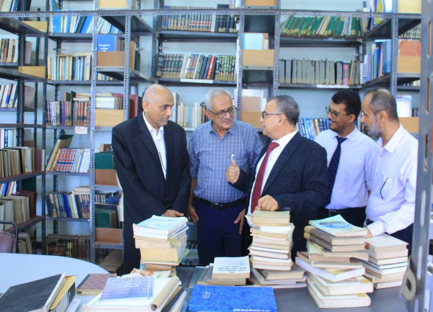 خطوات واثقة لإبراز الوجه المشرق للمنارات المعرفية.. رئيس جامعة عدن يتفقد مركز الظفاري والمكتبة المركزية