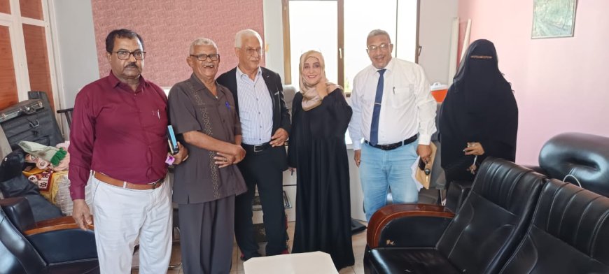 مراسيم استلام وتسليم إدارة مكتب الثقافة بعدن بين الموسيقار بن غودل والدكتورة سميرة باغلاب