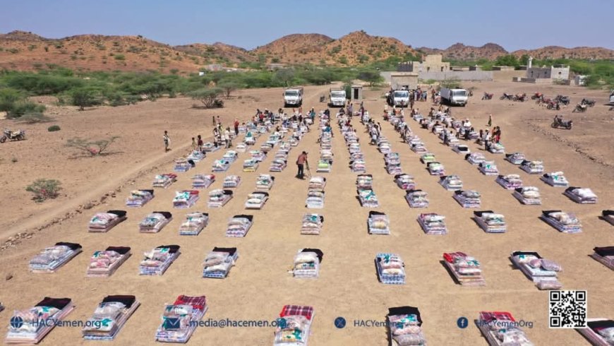 تعز.خلية الإنسانية تعزز تدخلاتها الإغاثية في المخا لدعم النازحين ومواجهة آثار السيول