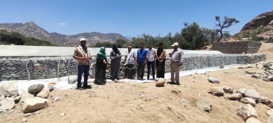 وكيلة وزارة التخطيط تتفقد قنوات الري بوادي مليحة بمديرية لودر